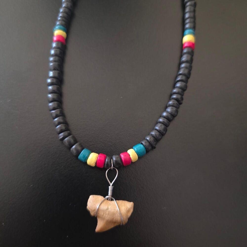 Beaded Shark tooth necklace
